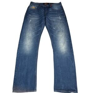 SUPERDRY COPPERFILL LOOSE  Relaxes Selvedge JEANS Mens Blue W32 L30